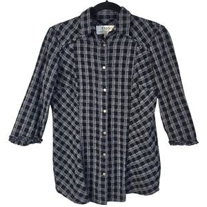 Ryan Michael Shirt Women's S Crow Embroidered Headdress Western Cowgirl Rodeo